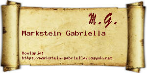 Markstein Gabriella névjegykártya