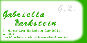 gabriella markstein business card